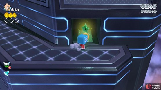 The first Green Star is behind a cracked wall