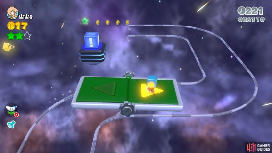 Switch the tracks and shoot the third Green Star before the Switchboard falls off