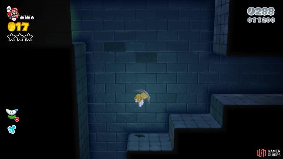 Look in the top left here to find a secret passage and the first Green Star