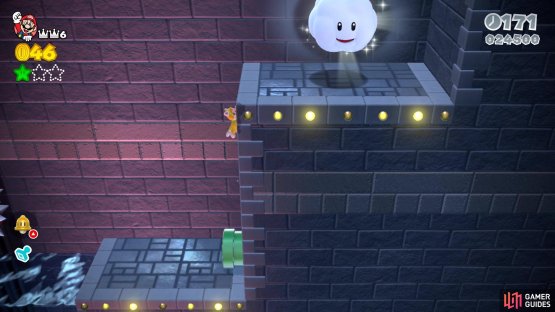 The third Green Star is at the end of the bonus course accessible by this cloud cannon