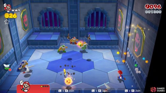 Enemies can defeat one another with their projectiles