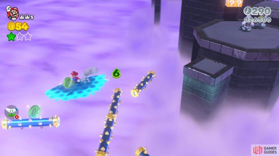 You&rsquo;ll have to dodge some spiked rollers and collect coins to get the second Green Star