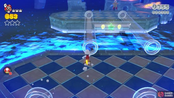 The first Green Star is inside the clear pipe near the beginning