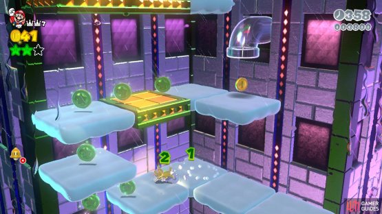 Quickly gather all of the coins to get the third Green Star