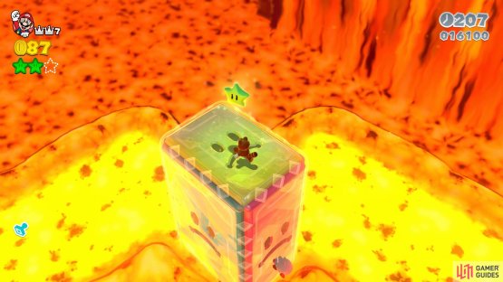 You will find the third Green Star while on the final Grumblump