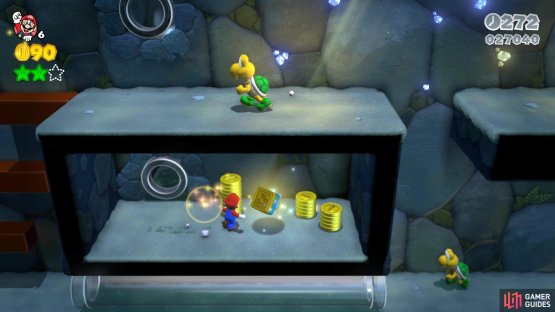 The Stamp is in this hidden area accessible by the top clear pipe