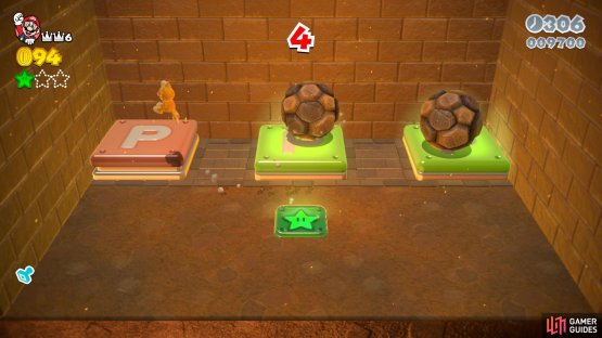 The second Green Star is similar to the first, except you have another switch and a timer