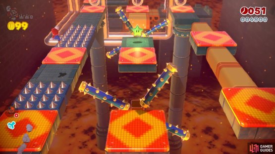 Go up the middle near the end to find the second Green Star