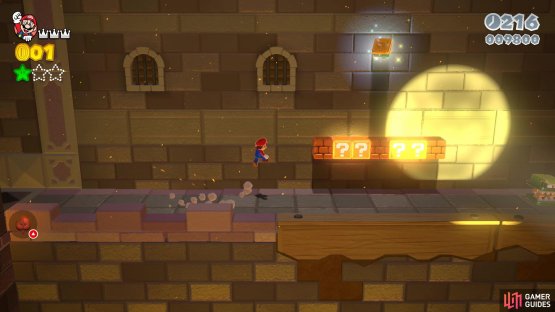 The Stamp will be hanging above the blocks right after the checkpoint