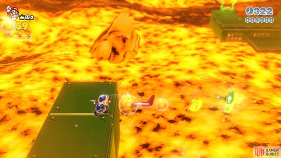 Use a boomerang to get the first Green Star shown here