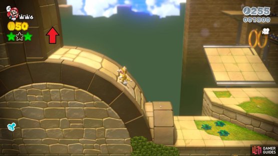 Climb this wall to find the second Green Star