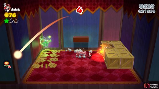 The second Green Star is in the top left corner in the bonus area