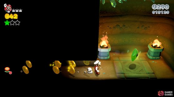 The second Green Star is found in a room on the second