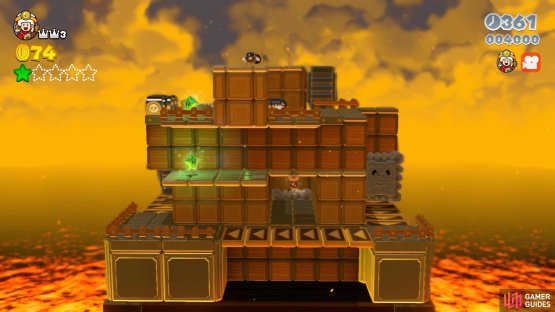 You will be riding this Thwomp in here to the second level