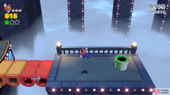 Head through this pipe and finish the bonus room to get the second Green Star