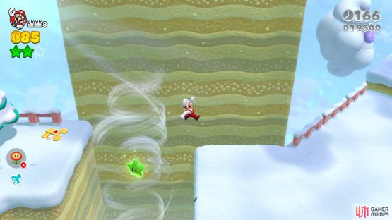 Time your jump so you don&rsquo;t lose a life with the third Green Star