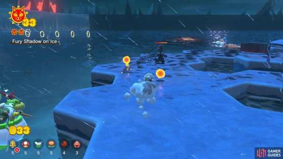 The ice can make it a little difficult at times to get attacks in
