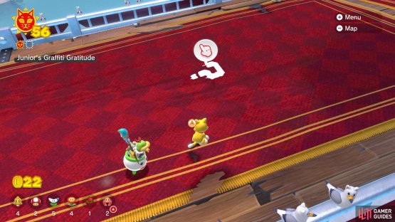 Have Bowser Jr do his painting thing on this question mark