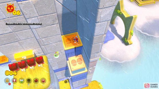 The Jump Panels will bounce you up in the air when jumping from them
