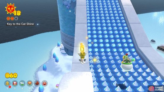 You&rsquo;ll need to use the railing here because of the spikes