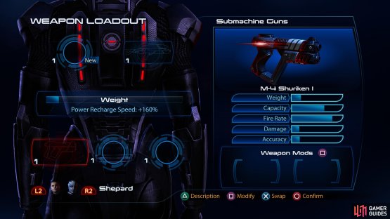 then put these mods to good use at the nearby Weapon Bench.