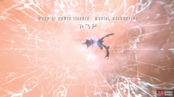 You&rsquo;ll learn the Dragonrend shout from the scene after using the Elder Scroll at the Throat of the World.