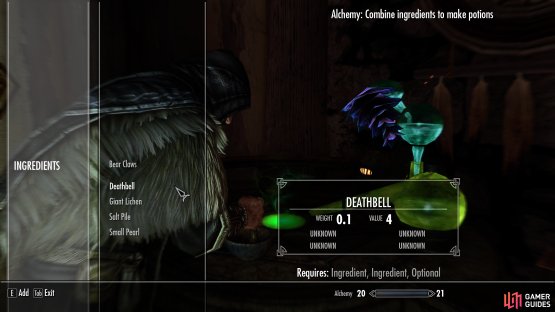 Each alchemical ingredient has four possible properties.