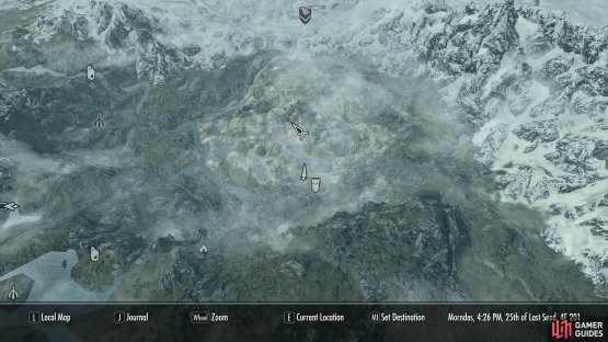 The hot springs south of Windhelm are a treasure trove of alchemical ingredients.