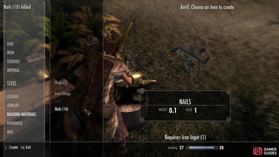 to make iron materials for your homestead.