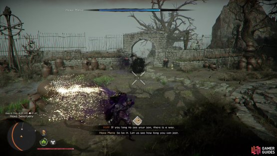 Hexe Marie coated her weapon with a poison.