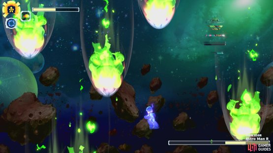 Each of the three bosses provided a decent challenge, such as Astro Man R here.