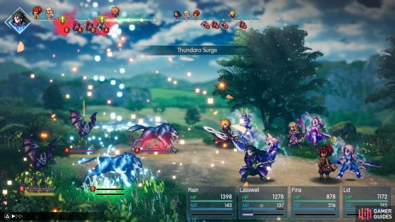 There is a large variety of skills to make use of in battle.