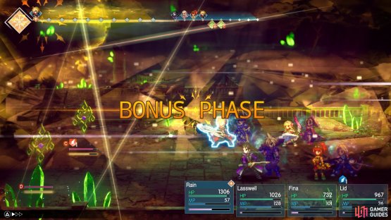 Stagger enemies to get an extra turn during the Bonus Phase.