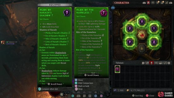 while Charms and Talismans allow you to push your builds further than ever before!