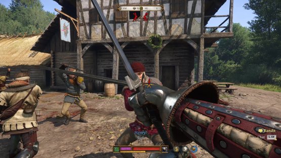 Fights rely on directional parries and counter hits.