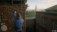 climb the ladder to the left