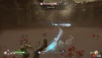 You can either block or dodge these initial ice projectiles.