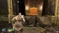 Break the wood to the left to find the next Shrine.