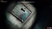 swim up and open the hatch to enter the bunker