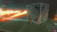 You can then use the metal cube to pass through these flames.