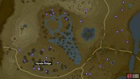 Hyrule Herb locations at the Hyrule Ridge.