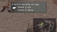 Land on the rock formation and search above the waterfall to find a bird&rsquo;s nest.