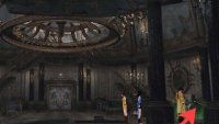 Take your secondary party and depress a lever in the lower chandelier room