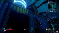 then finally up one more container to be able to jump over to the target.