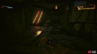 Before heading up the ramp, jump up to the floor above and head the opposite direction.