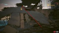 Climb up the stone ramp, and head across the building while jumping a small gap.
