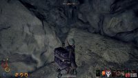 The first arm is found at the end of a tunnel behind two green ghosts.