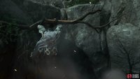 then use the branches to reach the bridge above