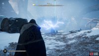 Approach the Jotnar on the cliff to begin the mystery.
