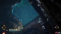 Break the ice above you to return to the ruins.